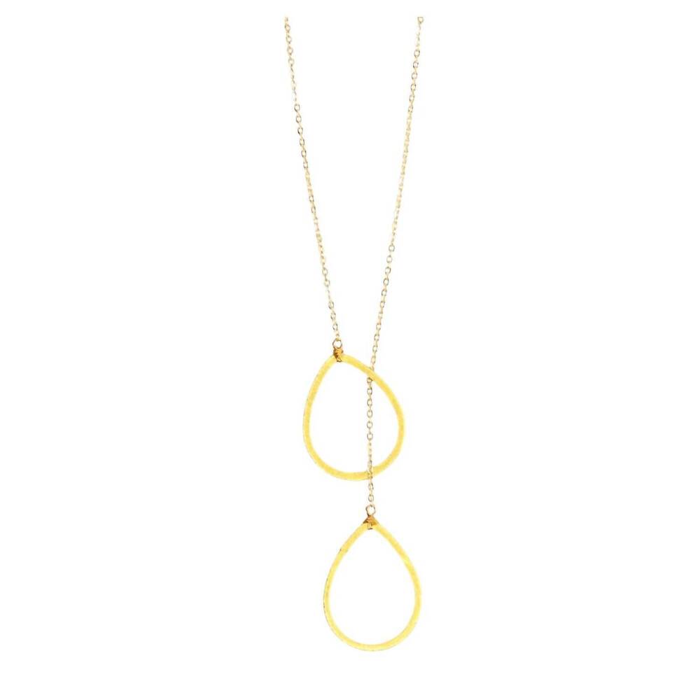 NEW CATHERINE PAGE women's loop lariat necklace in pyrite